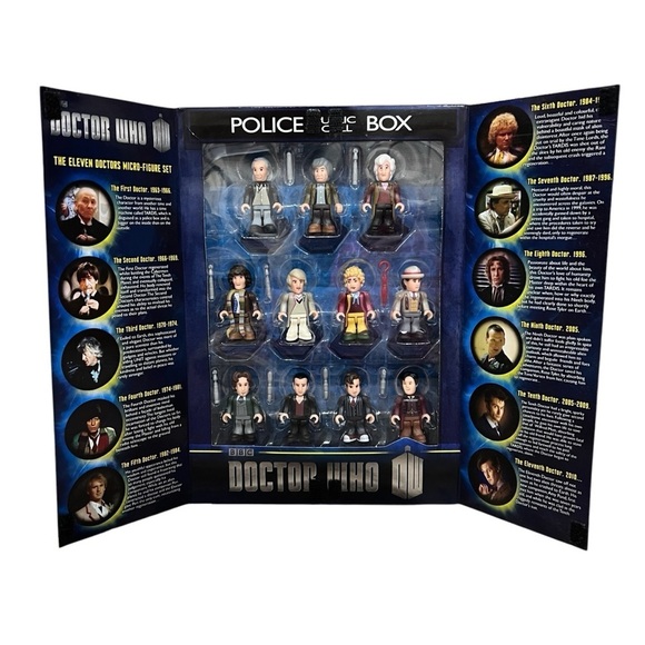 NWT Doctor Who 11 Doctors Micro Figure Set - Picture 1 of 3